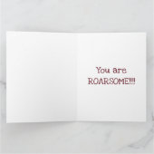 オリジナル ライオン コラージュ プリント 誕生日カード カード (内部)