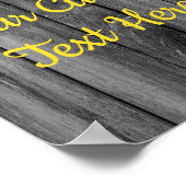 オリジナル ラスティック ひまわり アニバーサリー パーティー サイン ポスター (角)