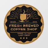 オリジナル ラスティック カフェ マグカップ ビジネス フロントをカスタマイズ ウィンドウサイン (シート)