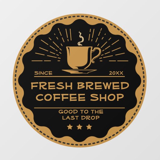 オリジナル ラスティック カフェ マグカップ ビジネス フロントをカスタマイズ ウィンドウサイン (シート)