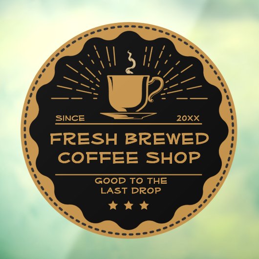 オリジナル ラスティック カフェ マグカップ ビジネス フロントをカスタマイズ ウィンドウサイン (シート3)