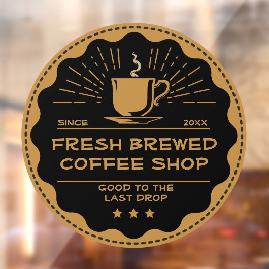 オリジナル ラスティック カフェ マグカップ ビジネス フロントをカスタマイズ ウィンドウサイン (シート2)