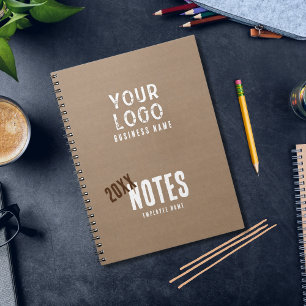 オリジナル ラスティック チャーム クラフト紙 従業員 ビジネス ノートブック