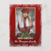 オリジナル ラスティック ホリデー シーズン グリーティング ポストカード (正面)