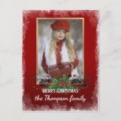 オリジナル ラスティック ホリデー シーズン グリーティング ポストカード (正面)