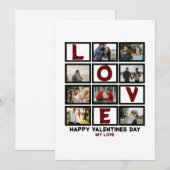 オリジナル ラブ ハッピー バレンタイン デー 8 枚の写真 コラージュ シーズンカード (正面/裏面)