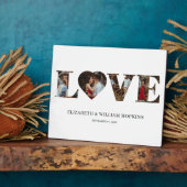 オリジナル ラブ ハート 4 フォト フォトプラーク (側面)