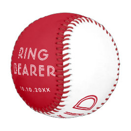 オリジナル リングボーイ 名前 結婚式日 記念品 野球ボール