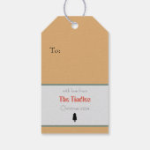 オリジナル レトロ 紙スタンプ クリスマス オーナメント付き ギフトタグ (裏面)