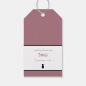 オリジナル レトロ 紙スタンプ  鹿のシルエット ギフトタグ (裏面)