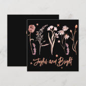 オリジナル ワイルドフラワーの 明るく楽しいデザイン (正面/裏面)