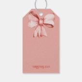 オリジナル ヴィンテージ ラスティック クランキーペーパー スタンプとリボン ギフトタグ (裏面)