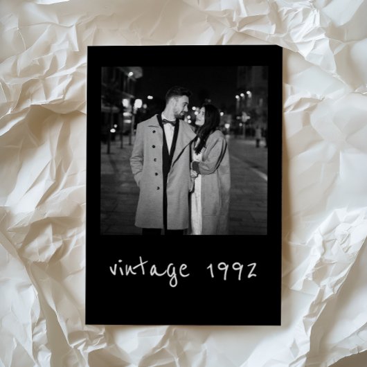 オリジナル ヴィンテージ 写真と名前 フラット ホリデー カード