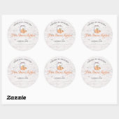 オリジナル 保存用桃の缶詰ラベルシール ラウンドシール (シート)