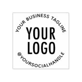 オリジナル 円形 ゴムスタンプ 業務用 会社ロゴ ラバースタンプ (インプリント)