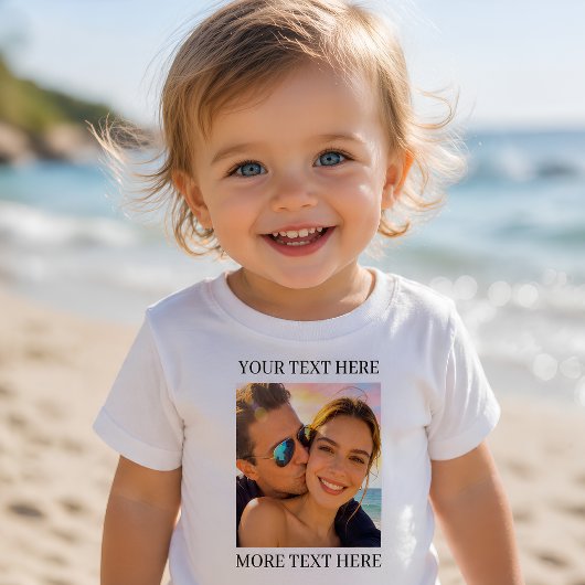 オリジナル 写真+テキスト トドラーTシャツ