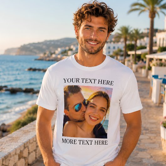 オリジナル 写真+テキスト Tシャツ