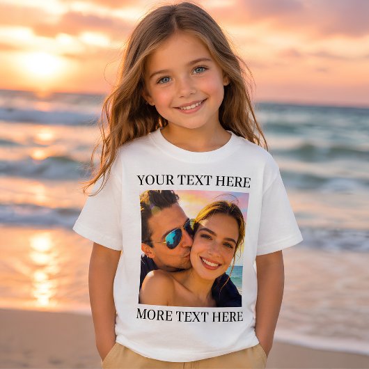 オリジナル 写真+テキスト Tシャツ
