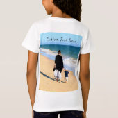 オリジナル 写真Tシャツ ギフト カスタムテキスト追加可能 Tシャツ (裏面)
