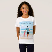 オリジナル 写真Tシャツ ギフト カスタムテキスト追加可能 Tシャツ (正面フル)