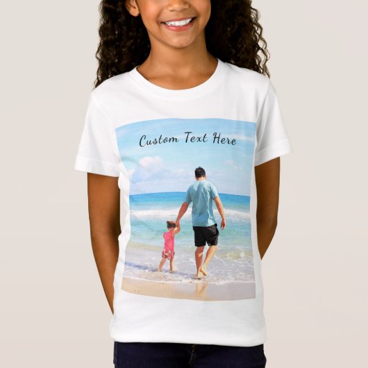 オリジナル 写真Tシャツ ギフト カスタムテキスト追加可能 Tシャツ (正面)