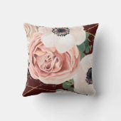 オリジナル 出生記念 枕 幾何学的な庭園 ワイン (裏面)