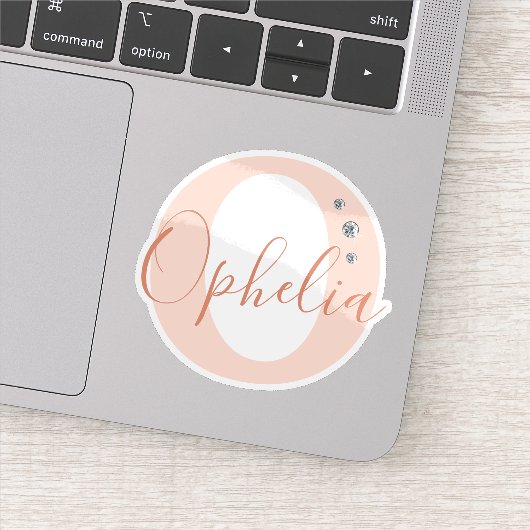 オリジナル 名前 モノグラム エレガント 偽ダイヤモンド シール (詳細)