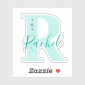 オリジナル 名前 モノグラム エレガント 偽ダイヤモンド シール (シート)