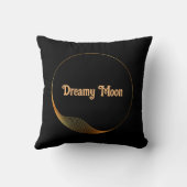 オリジナル 夢のような月の画像とテキスト クッション (裏面)