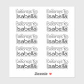 オリジナル「属する」名前ラベルシール シール (シート)