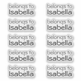 オリジナル「属する」名前ラベルシール シール