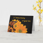 オリジナル 年 宗教 二周年 追悼 カード (黄色い花)