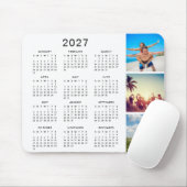 オリジナル 思い出 フォト コラージュ 2027 カレンダー マウスパッド (マウス)