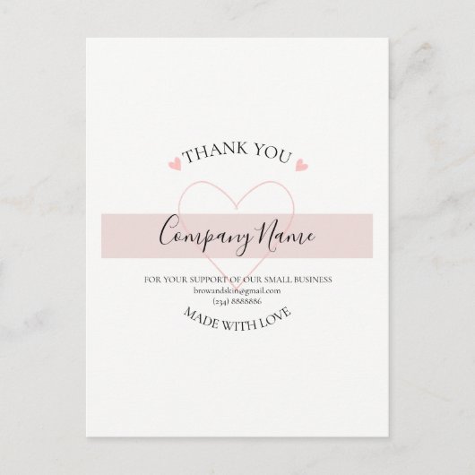 オリジナル 手作り サンクス ラベル ポストカード (正面)