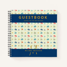 オリジナル 新しい母親へのアドバイス ベビーシャワー ゲストブック ノートブック