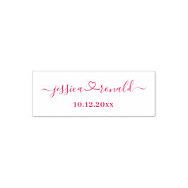 オリジナル 新婚夫婦と結婚日 プリインクされたスタンプ セルフインキングスタンプ