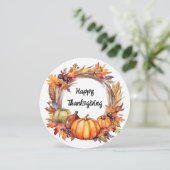 オリジナル - 水彩風の感謝祭フレーム シーズンカード (スタンド正面)