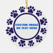 オリジナル 永遠に愛されたペットの足跡オーナメント セラミックオーナメント (正面)