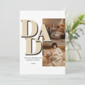 オリジナル 父の日の写真コラージュ | DAD レターズ - シーズンカード (スタンド正面)