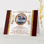 オリジナル、牧師の記念日カードまたはあらゆる行事に カード (黄色い花)