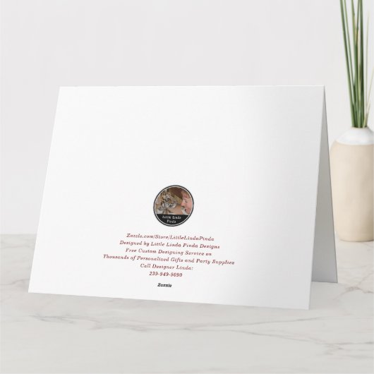 オリジナル、牧師の記念日カードまたはあらゆる行事に カード (裏面)