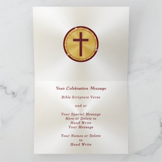 オリジナル、牧師の記念日カードまたはあらゆる行事に カード (内部)