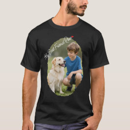 オリジナル 犬のお父さん 親友 写真 ブラック Tシャツ