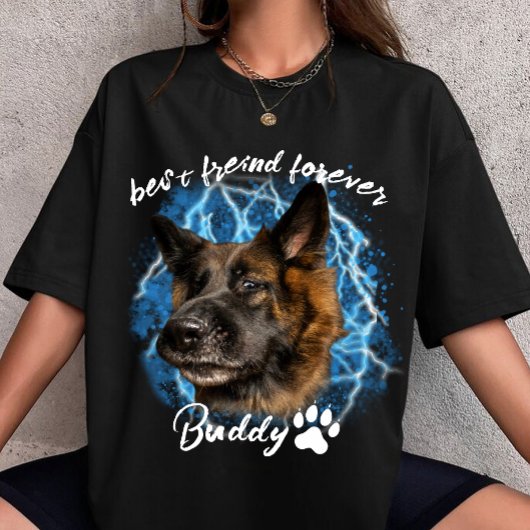 オリジナル 犬 ペット 写真 カスタム 90年代 Tシャツ