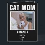 オリジナル 猫好きのママ カスタム写真カード カード<br><div class="desc">猫好きのママのためのオリジナル カスタム写真カード</div>