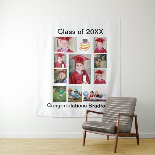 オリジナル 現代の卒業 11 枚の写真コラージュ タペストリー (インサイチュ)