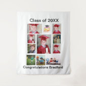 オリジナル 現代の卒業 11 枚の写真コラージュ タペストリー (正面)