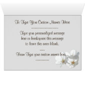 オリジナル 白い花のカード 結婚式のカード (内部横(下))