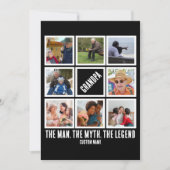 オリジナル 祖父 伝説の男 ミステリー レジェンド 8枚の写真 コラージュ シーズンカード (正面)