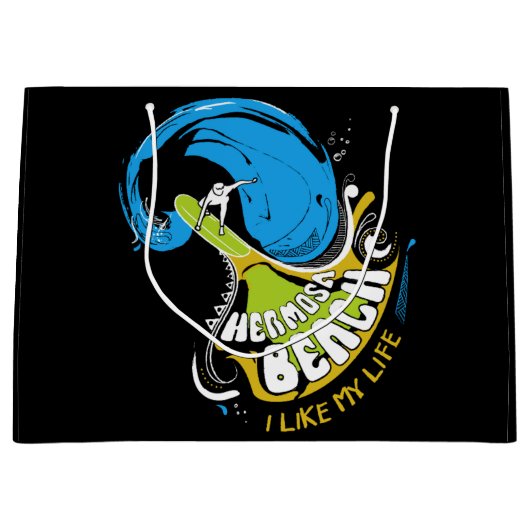 オリジナル"私は私の生命"ギフトバッグ好みます ラージペーパーバッグ (正面)